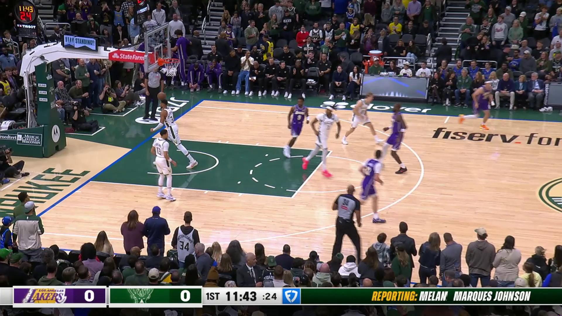 雄鹿鏖战国王，东契奇状态火热